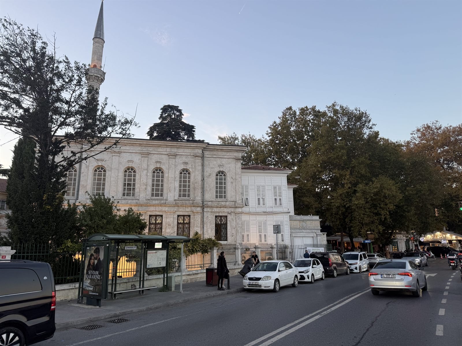 The Hamid-i Evvel Mosque from the coast road. October 2026